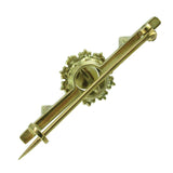 Yellow Gold Pearl and Diamond Stock Pin