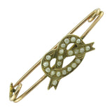 Staffordshire Knot Pearl Stock Pin