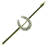 Vintage Diamond Horseshoe Stock Pin