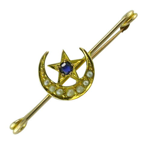 Pearl & Sapphire Stock Pin