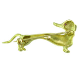Vintage Gold Dog Brooch