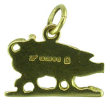 Hallmarked Gold Vintage Pig Charm