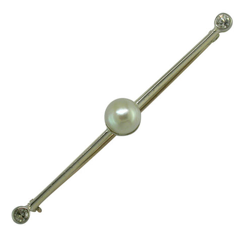Pearl and Diamond Stock Pin