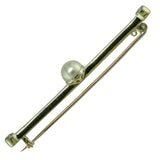 Pearl and Diamond Vintage Stock Pin