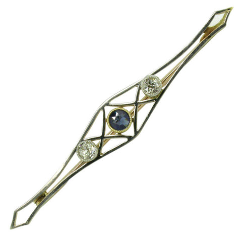 Sapphire & Diamond Stock Pin